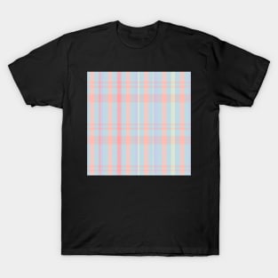 Pastel Aesthetic Catriona 1 Hand Drawn Textured Plaid Pattern T-Shirt